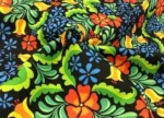 Green Leaf Yellow Red Flower Upholstery Fabric - Image 6