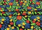 Green Leaf Yellow Red Flower Upholstery Fabric - Image 7