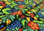 Green Leaf Yellow Red Flower Upholstery Fabric - Image 8