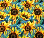 Oil Painting Sunflower Patterned Upholstery Fabric - Image 3