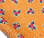 Orange Background and Flower Motif Fabric Model