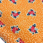 Orange Background and Flower Motif Fabric Model