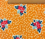 Orange Background and Flower Motif Fabric Model - Image 5