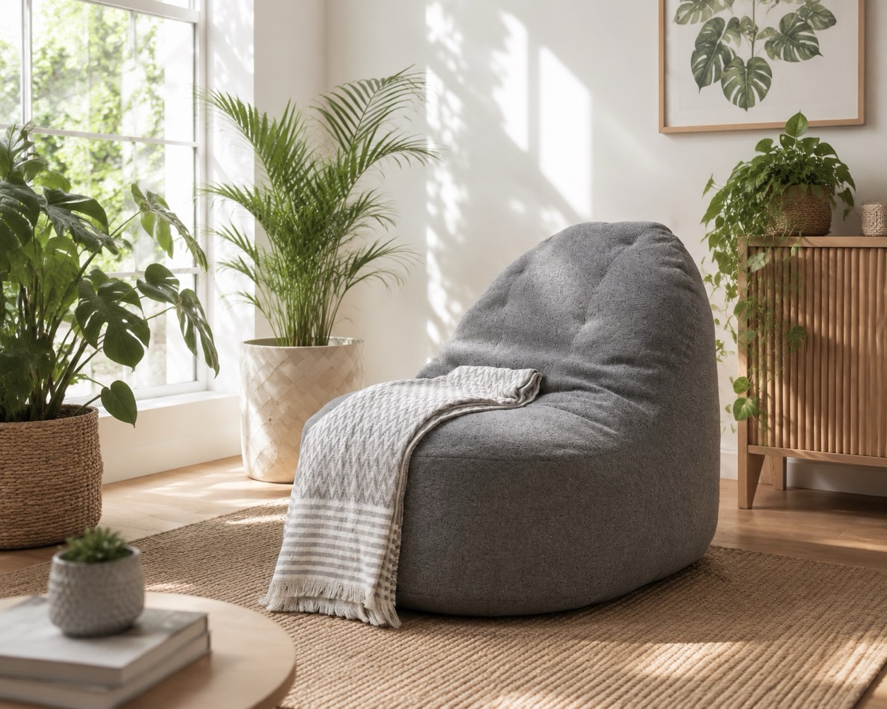 pouf chair gray teddy boucle fabric pouf chair gray teddy boucle fabric