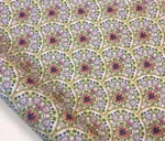 Semicircular Formed Flower Motif Upholstery Fabric