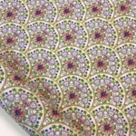 Semicircular Formed Flower Motif Upholstery Fabric
