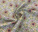 Semicircular Formed Flower Motif Upholstery Fabric - Image 4