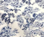 Toile de Jouy Style Nostalgic Country Houses Patterned Upholstery Fabric - Image 6