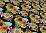Vintage Dahlia Patterned Black Sofa Covering Fabric - Image 4