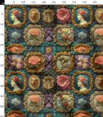 Vintage Floral and Women's Design Upholstery Fabric - Image 3