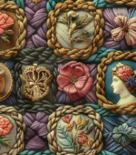 Vintage Floral and Women's Design Upholstery Fabric - Image 4