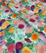 Watercolor Flower Motif Sofa and Curtain Fabric