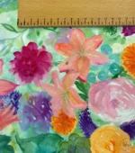 Watercolor Flower Motif Sofa and Curtain Fabric - Image 4