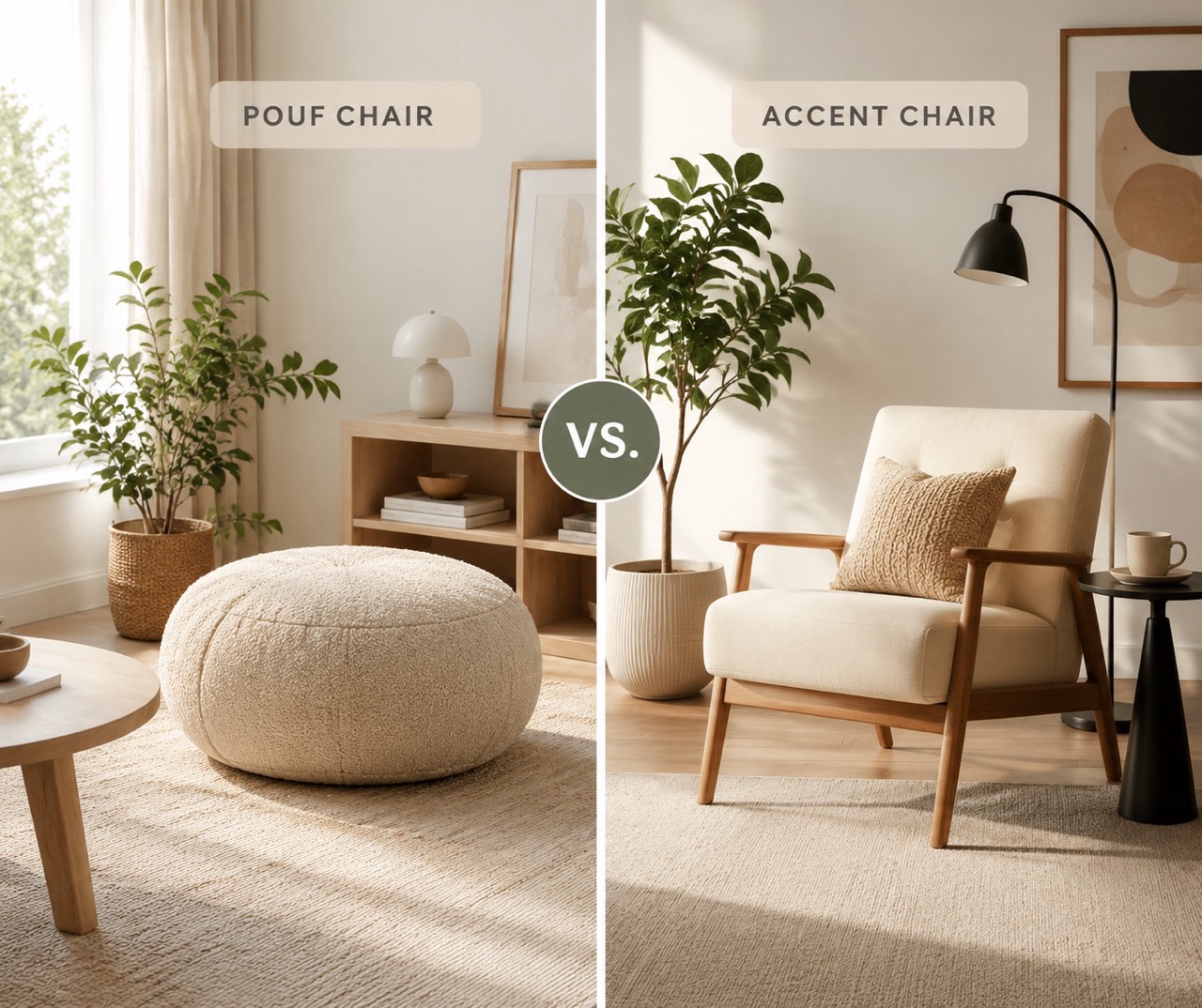 Pouf Chairs vs Accent Chairs