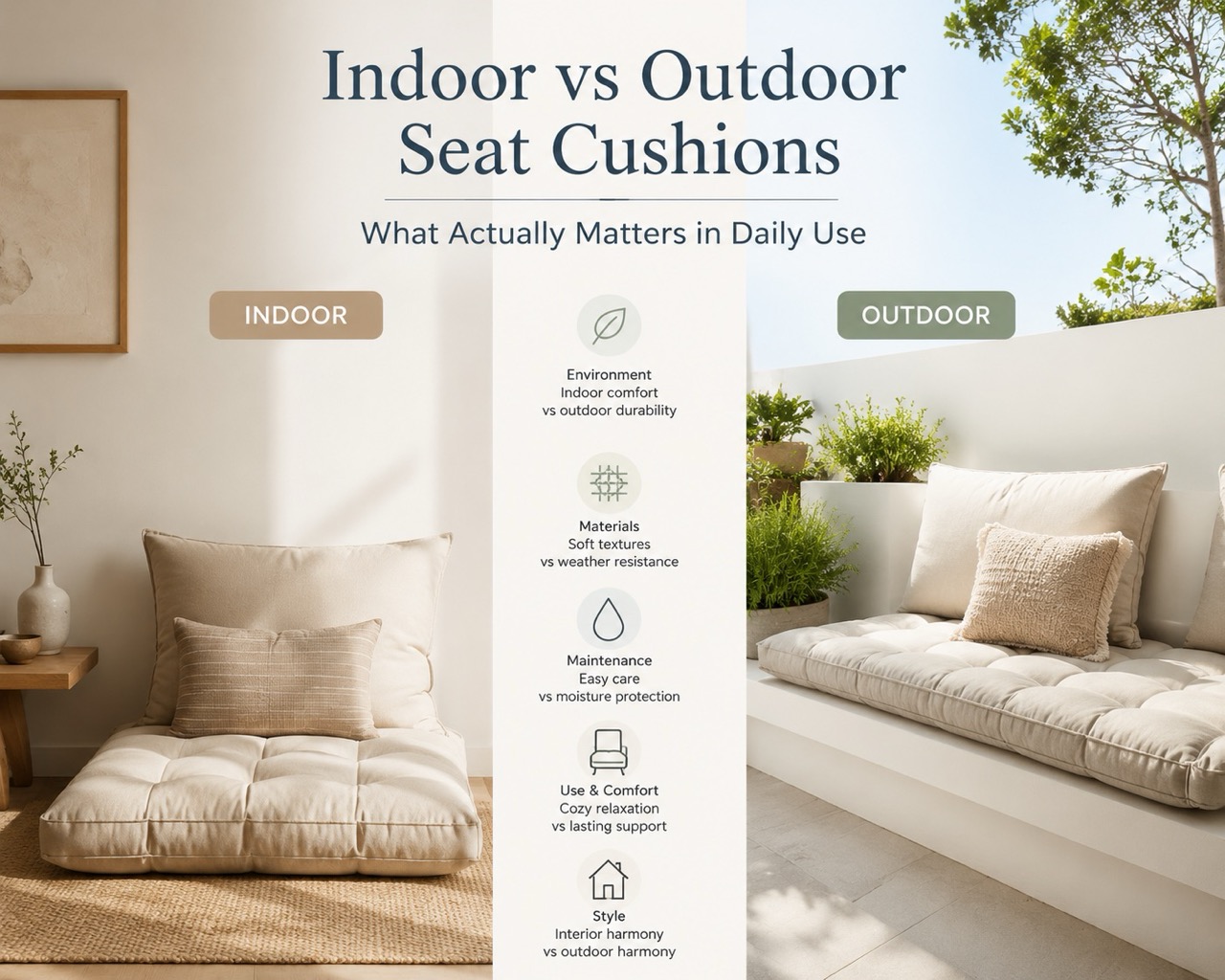 indoor and outdoor seat cushions