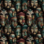 African Faces Designed Upholstery and Curtain Fabric