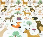 Animal and Forest Patterned Children's Curtain Fabric - Image 3