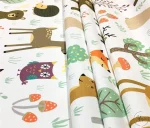 Animal and Forest Patterned Children's Curtain Fabric - Image 6