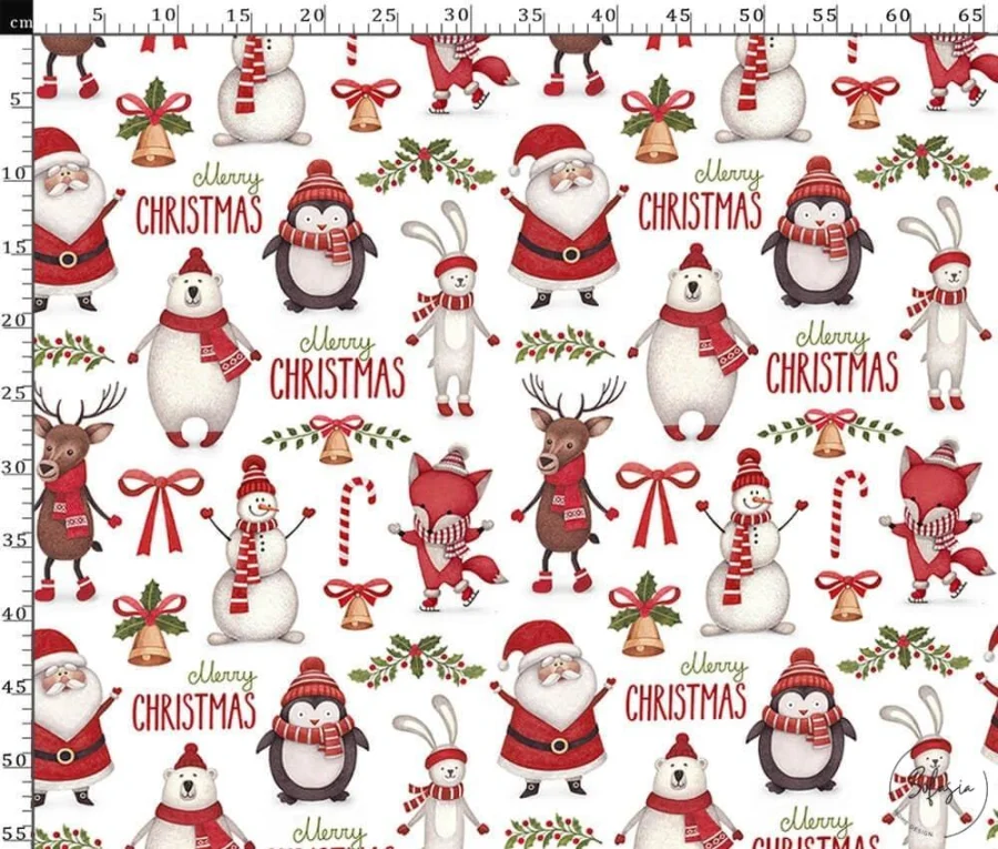 Animal Pattern White Baby Room Fabric Animal Pattern White Baby Room Fabric - Image 1