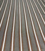 Beige & Brown Minimal Striped Rustic Upholstery Fabric - Image 3