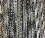 Black and Grey Striped Curtain Fabric