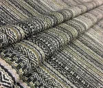 Black and Grey Striped Curtain Fabric - Image 7