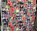 Black and White Striped Women's Pattern Upholstery Fabric - Image 3