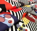 Black and White Striped Women's Pattern Upholstery Fabric - Image 7