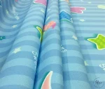 Blue Striped Baby Curtain Fabric - Image 7