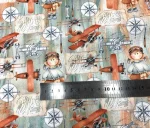 Children's Airplane Themed Upholstery Fabric - Image 4