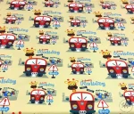 Children's Bus Pattern Upholstery Fabric