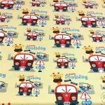 Children's Bus Pattern Upholstery Fabric