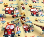 Children's Bus Pattern Upholstery Fabric - Image 5