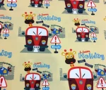 Children's Bus Pattern Upholstery Fabric - Image 6