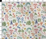 Children's Hand-Drawn Pattern Upholstery Fabric