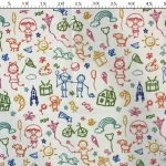 Children's Hand-Drawn Pattern Upholstery Fabric