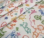 Children's Hand-Drawn Pattern Upholstery Fabric - Image 4