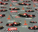 Children's Race Car Patterned Upholstery Fabric - Image 3