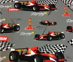 Children's Race Car Patterned Upholstery Fabric - Image 4