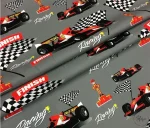 Children's Race Car Patterned Upholstery Fabric - Image 5