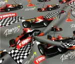 Children's Race Car Patterned Upholstery Fabric - Image 6