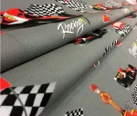 Children's Race Car Patterned Upholstery Fabric - Image 7