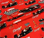 Children's Red Race Car Upholstery Fabric - Image 5