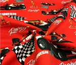 Children's Red Race Car Upholstery Fabric - Image 6