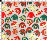 Children's Red Sweater Patterned Curtain Fabric