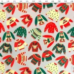 Children's Red Sweater Patterned Curtain Fabric