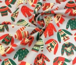 Children's Red Sweater Patterned Curtain Fabric - Image 4