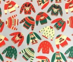 Children's Red Sweater Patterned Curtain Fabric - Image 5