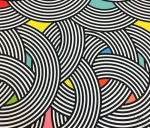 Circular Stripe Patterned Curtain Fabric - Image 3