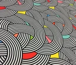 Circular Stripe Patterned Curtain Fabric